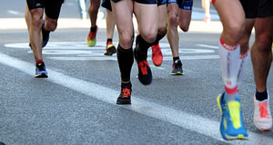 people running a race