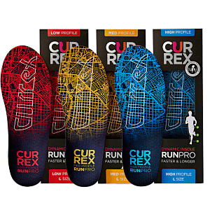 Currex insoles are designed to support one's foot based on their specific arch and foot shape. The RunPro, pictured here, is designed for runners looking for support and comfort in addition to their shoe.
