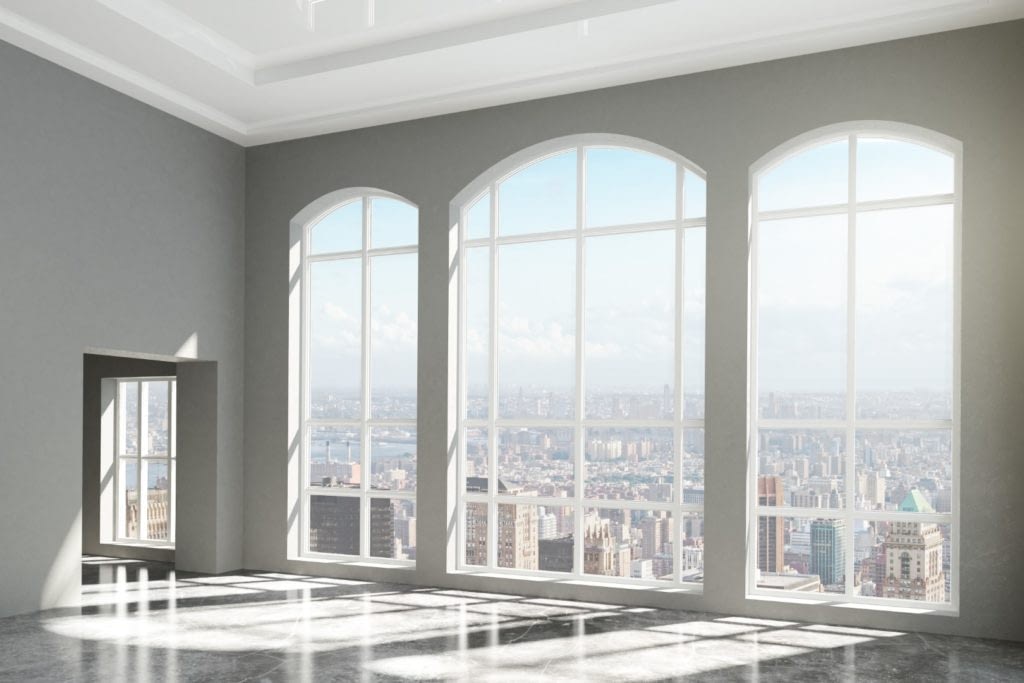 MOdern Room With Windows In Floor And City View