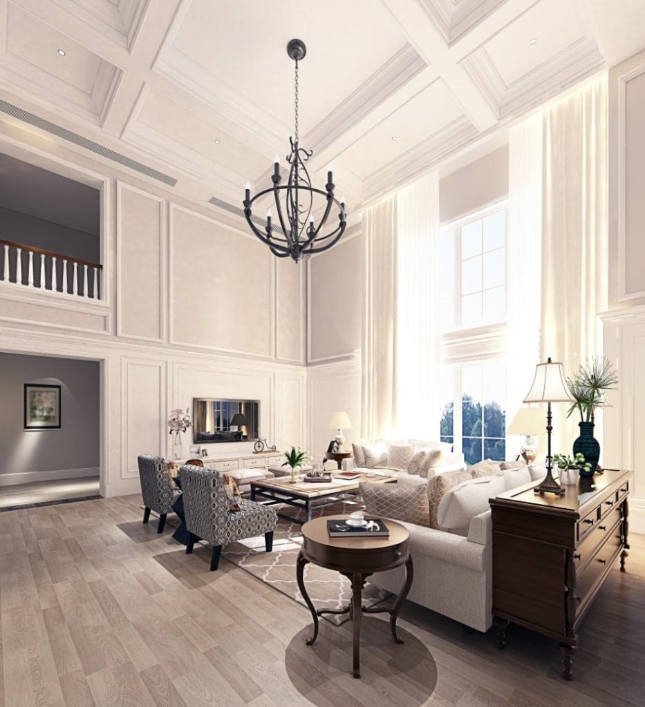 3D Render Of Modern Living Room