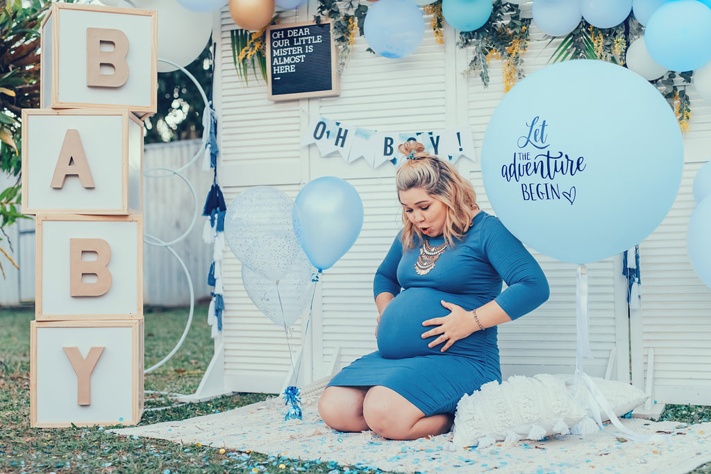Pregnant Women In A Baby Shower Setup