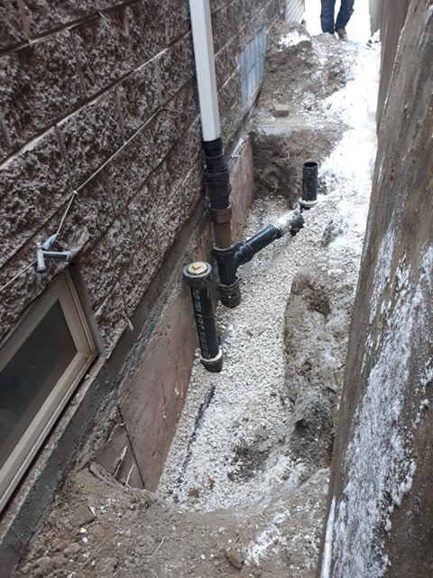 Drainage Job (down Spout Repair) Categorized As Sewer At Parks'