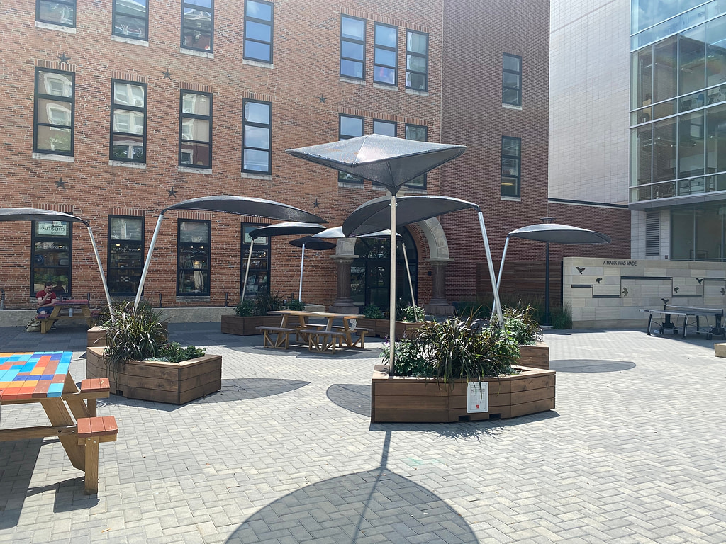 downtown district planter boxes