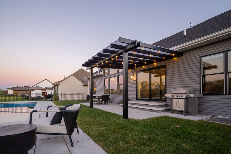 covered attached patio pergola roof