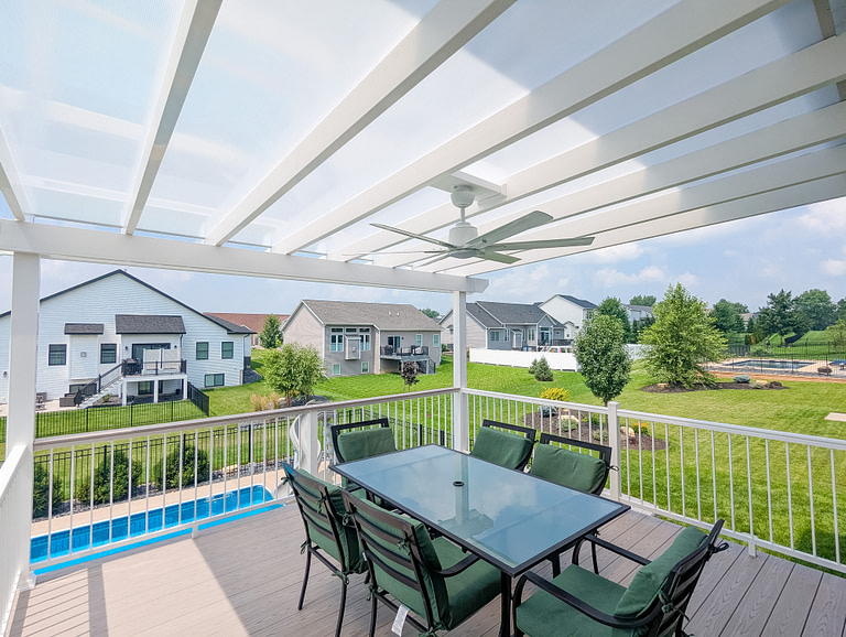 polycarbonate pergola roof