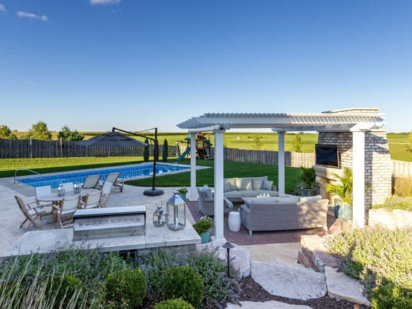 free standing pool pergola
