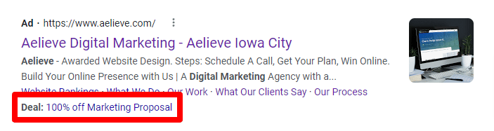 aelieve digital marketing google search