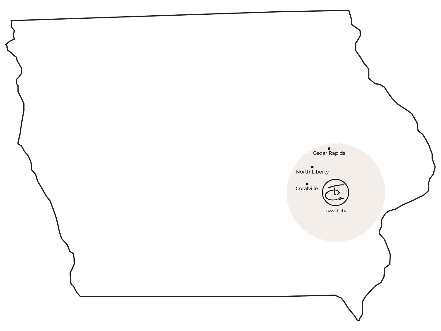 Iowa Map BW TCOlogos2 01