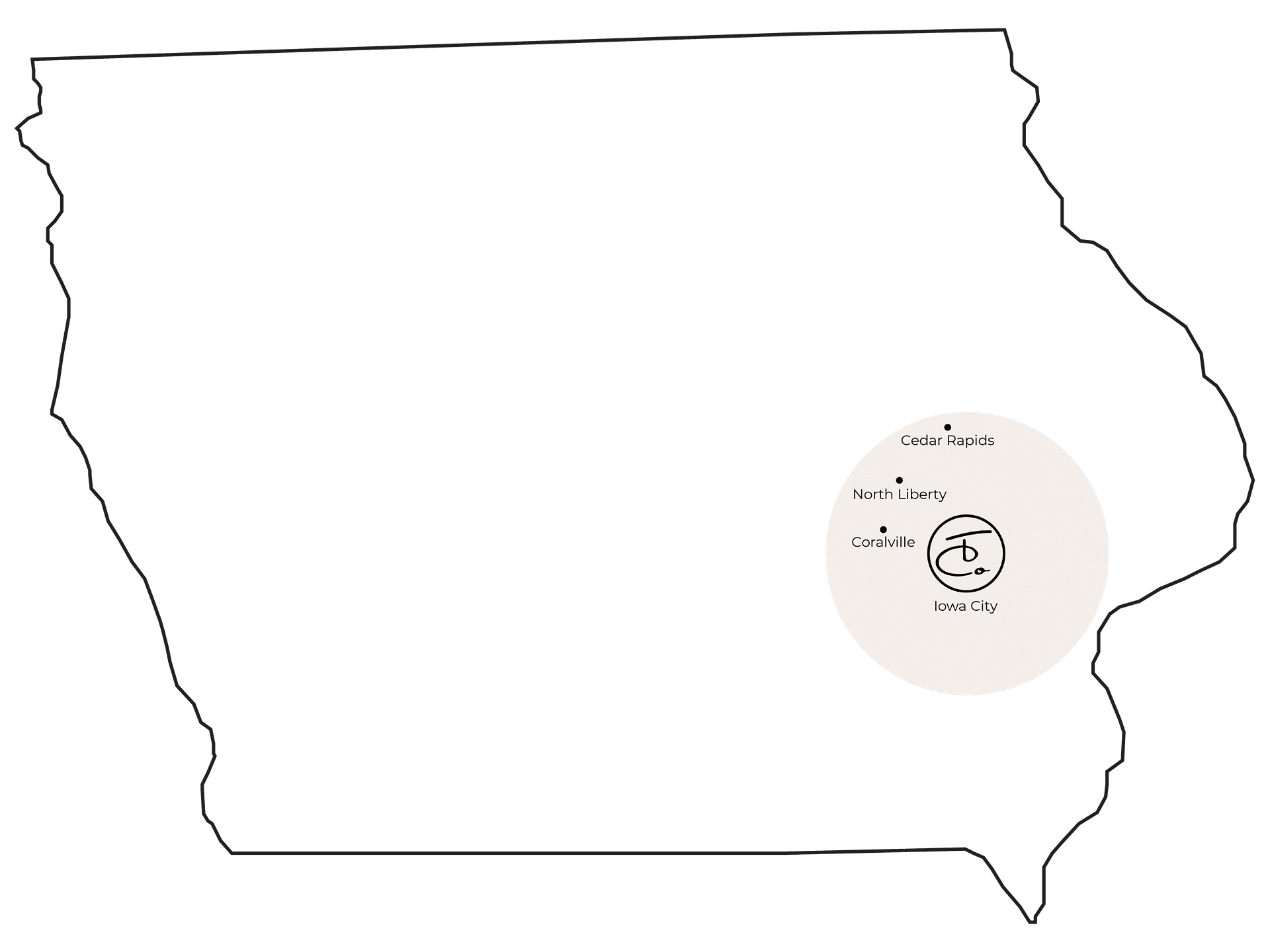 Iowa Map BW TCOlogos2 01