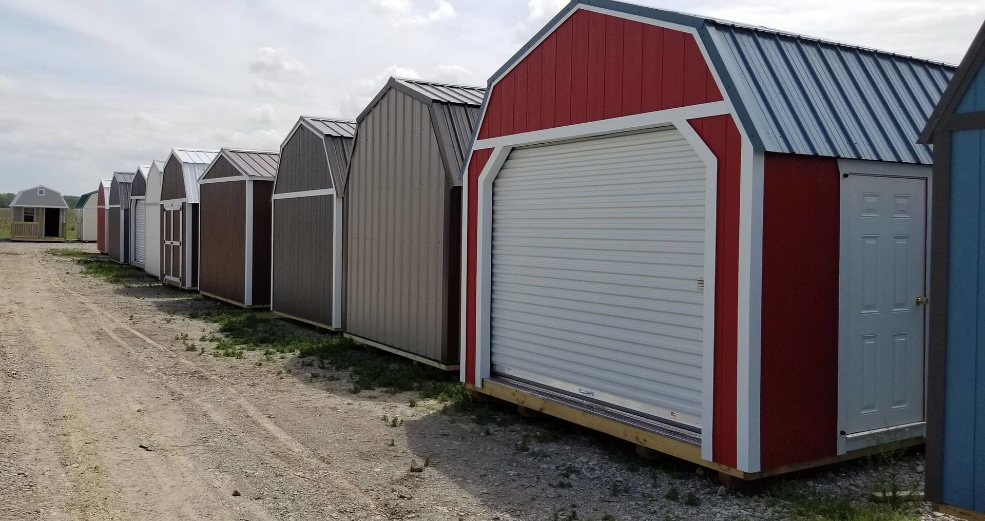 A row of our shed selections.