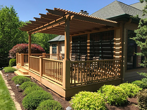 heartland pergola painted brown
