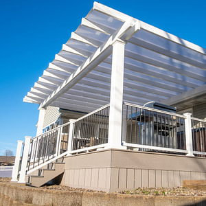 Elements 20x20 Freestanding Rain Proof Pergola - White