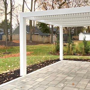 Modern 12x12 Freestanding White Pergola