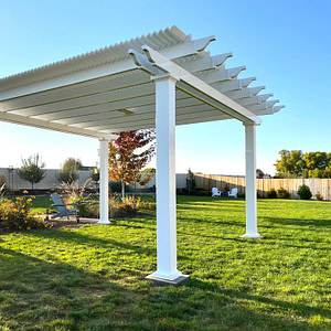 Traditional 16x16 Freestanding White Pergola