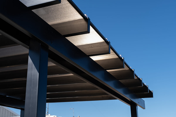 Elements 12x16 Freestanding Rain Proof Pergola - Black - Image 3