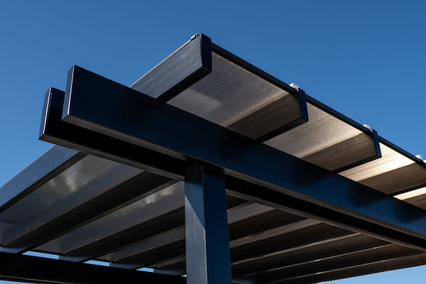 Elements 12x16 Freestanding Rain Proof Pergola - Black - Image 4