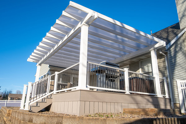 Elements 20x20 Freestanding Rain Proof Pergola - White