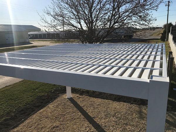 Modern 12x12 Freestanding White Pergola - Image 5