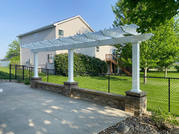 Modern 16x16 Freestanding White Pergola - Image 4