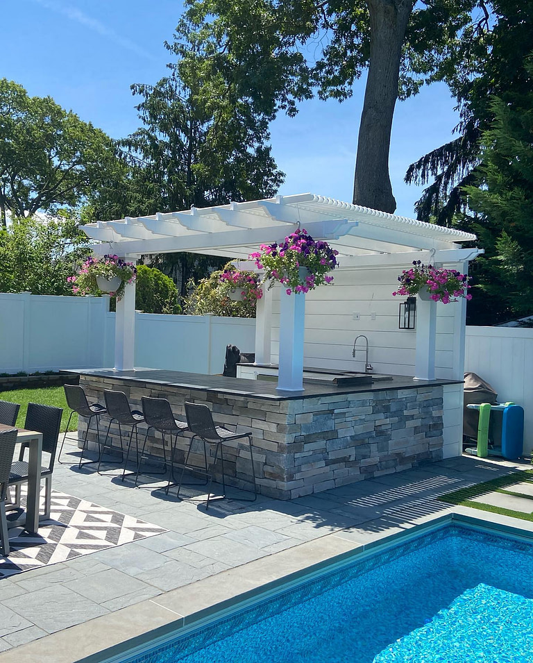poolside bar patio pergola