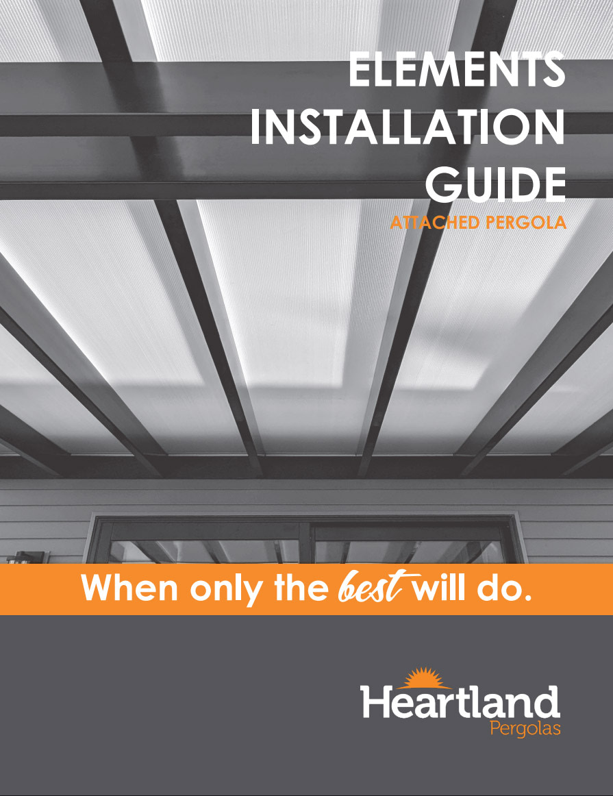 Cover image for the Elements Installation Guide - Attached Pergolas