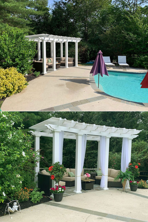 poolside pergola cabana
