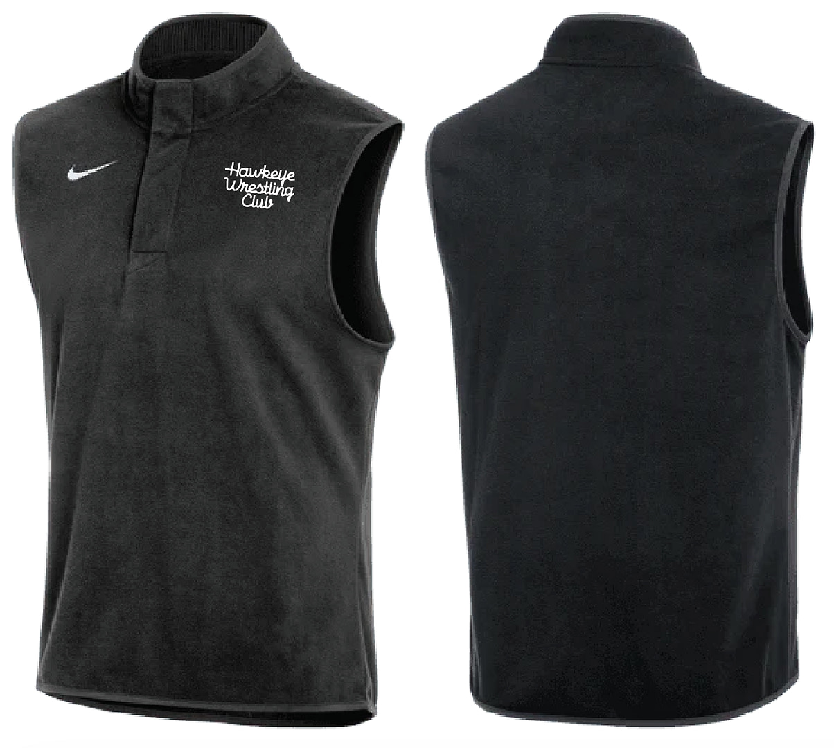 HWC Nike Black Fleece Vest ½ Zip