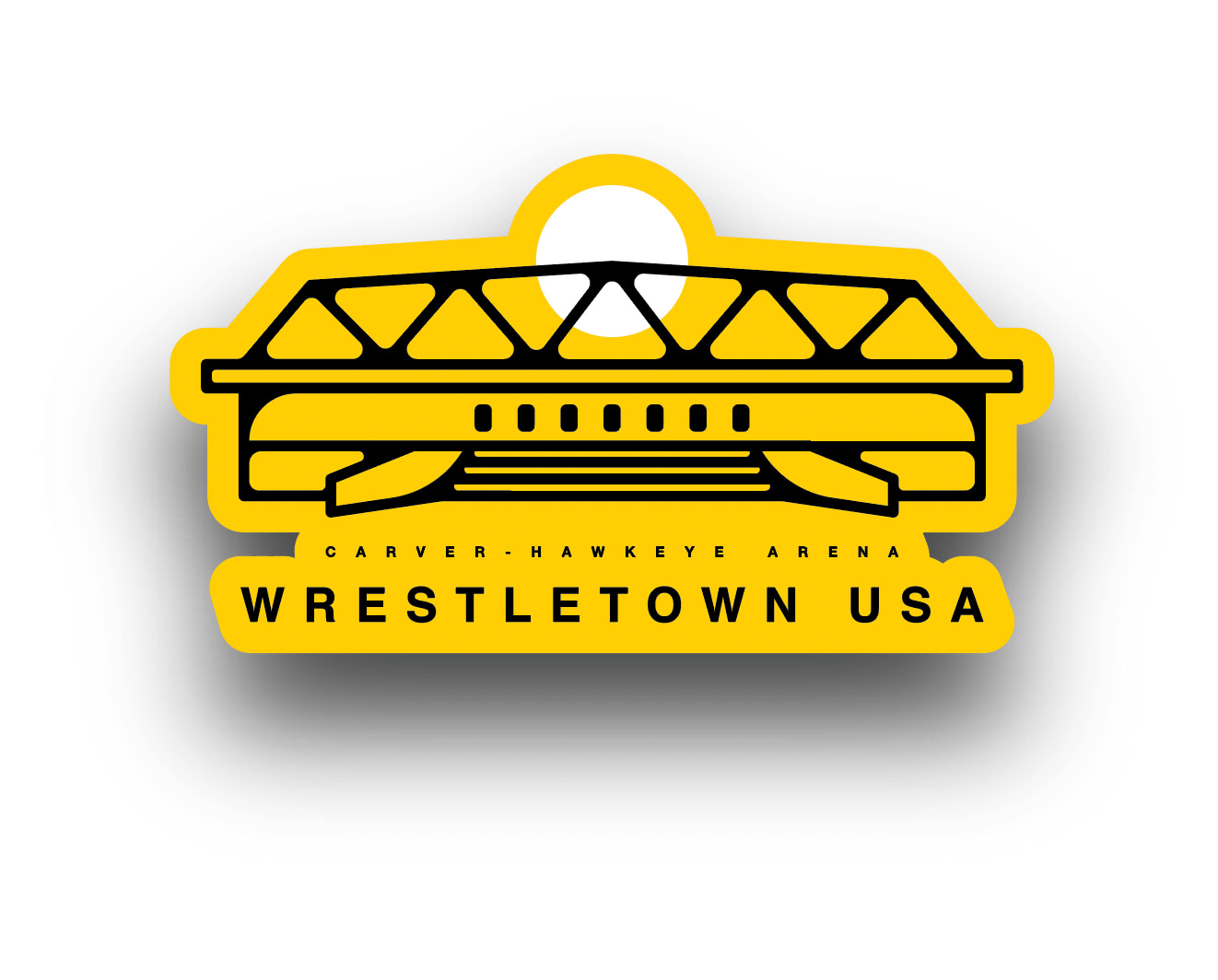3"X1.75" Sticker - WRESTLETOWN USA