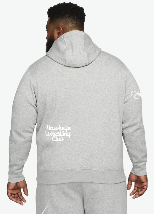 Grey - NIKE Club Fleece Hoodie - Image 2