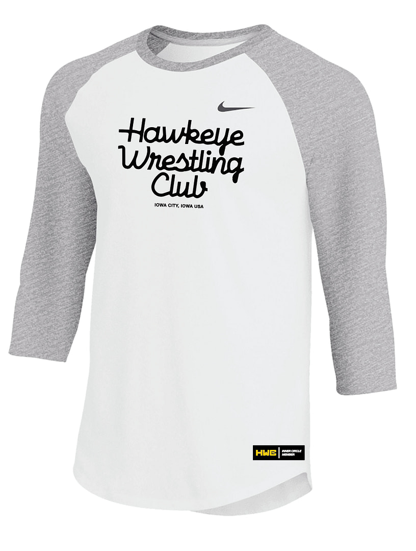 Hawkeye Wrestling Club Nike 3/4 Sleeve Shirt - Image 2