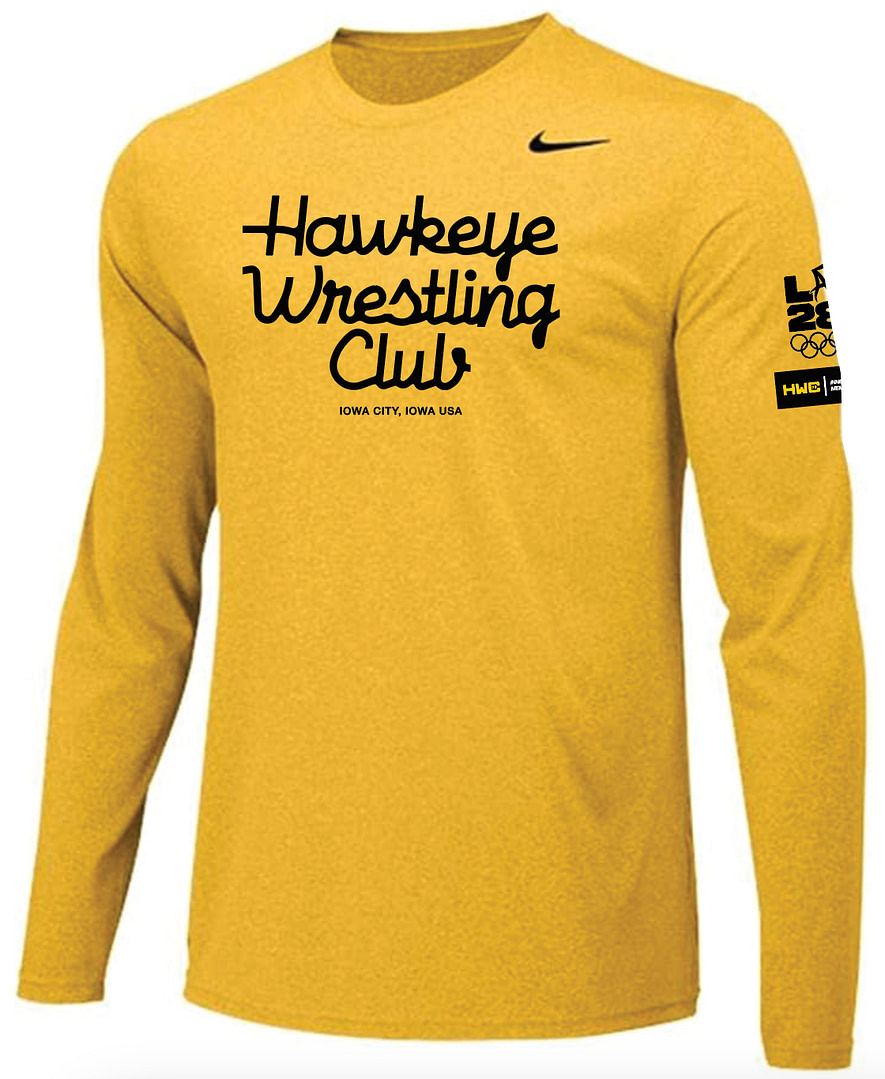 Hawkeye Wrestling Club Nike Long Sleeve - Image 2