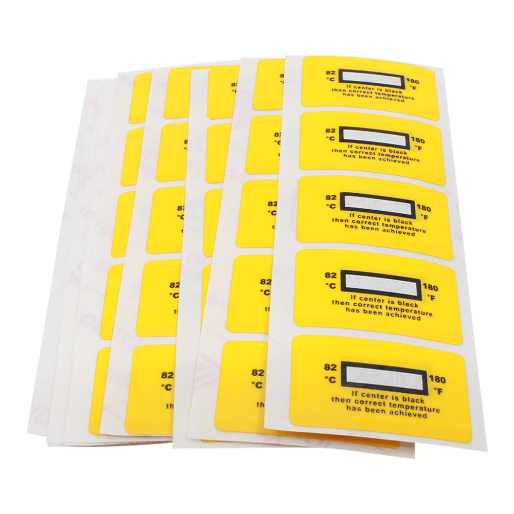 Tenting Labels Temp Testing Labels 180 F | EMS Detergent Iowa