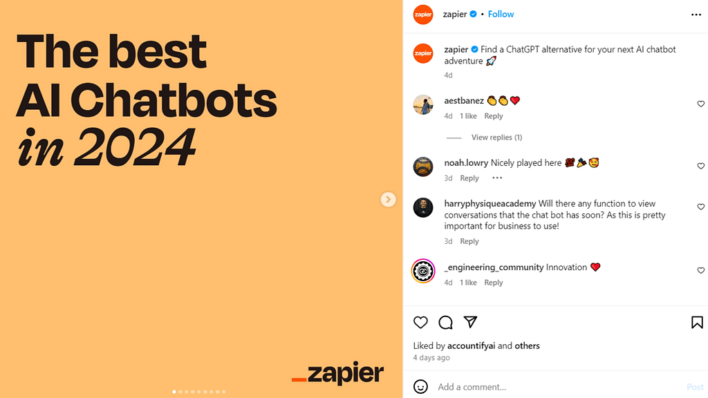 episodic content example, zapier