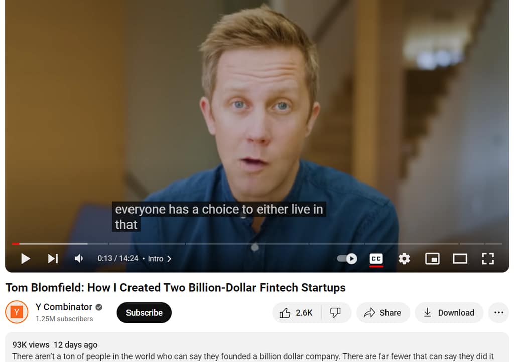 episodic content example by Y Combinator