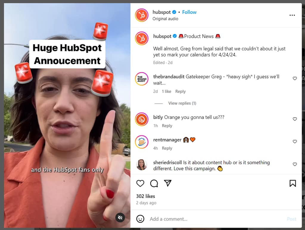 social media consistency example - 2
