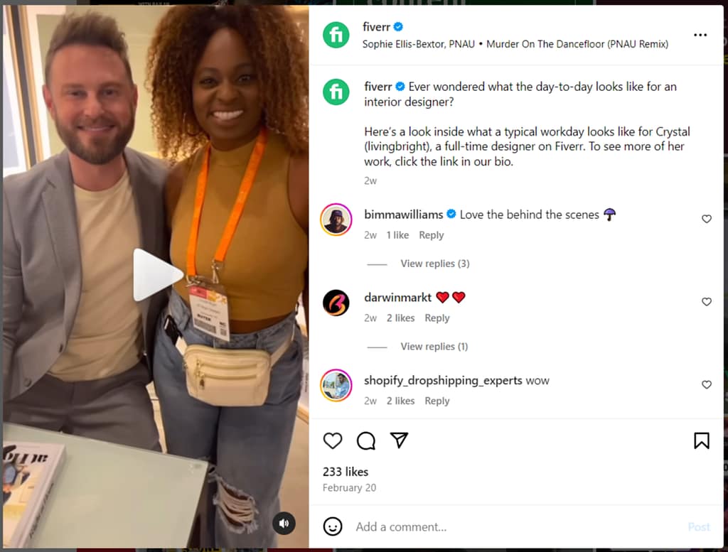 Storytelling on social media - example 2