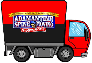 Spine moving moving truck logo