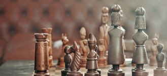 chess pieces on chess board