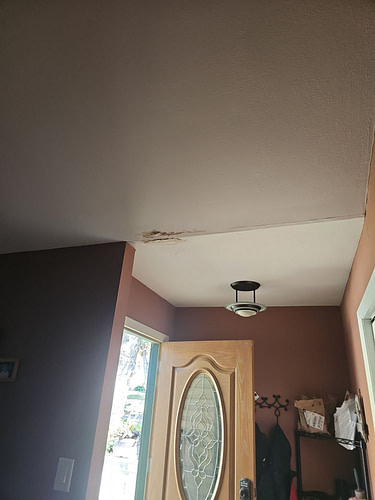 water damage interior drywall