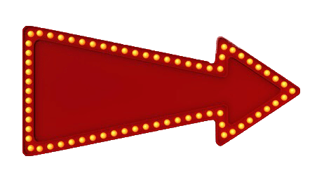 large red arrow facing right bedazzled with yellow circular lights on border