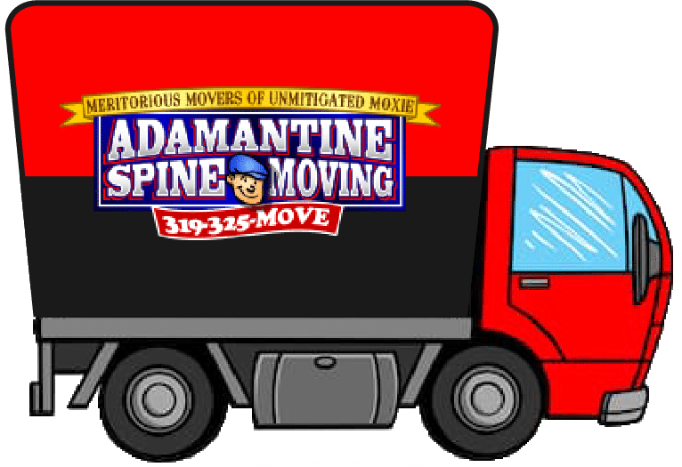 Spine moving moving truck logo