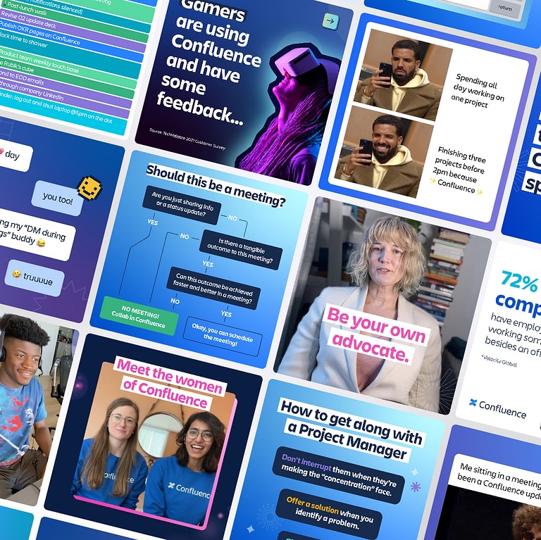 B2B SaaS Social media case study content grid