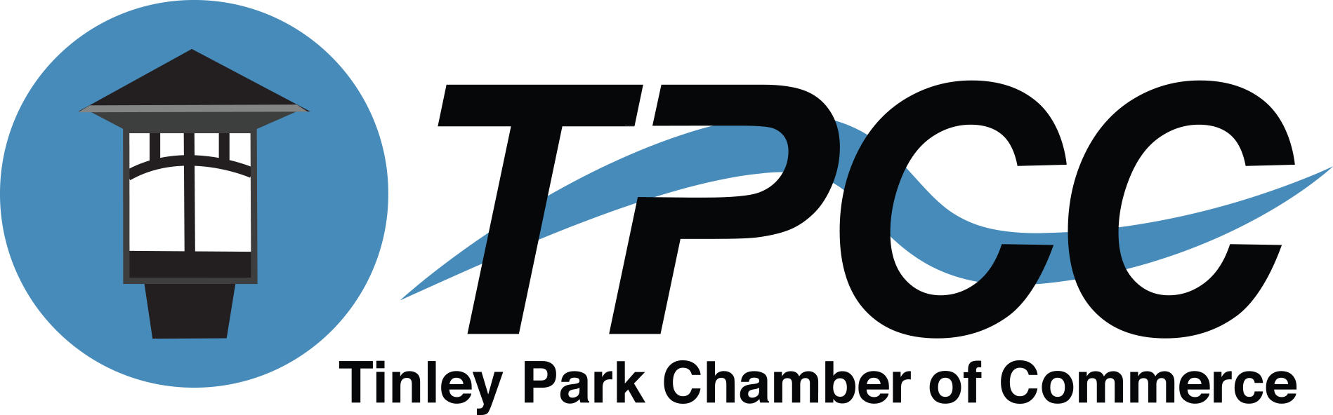 Tinley Park Chamber of Commerce logo with lantern icon