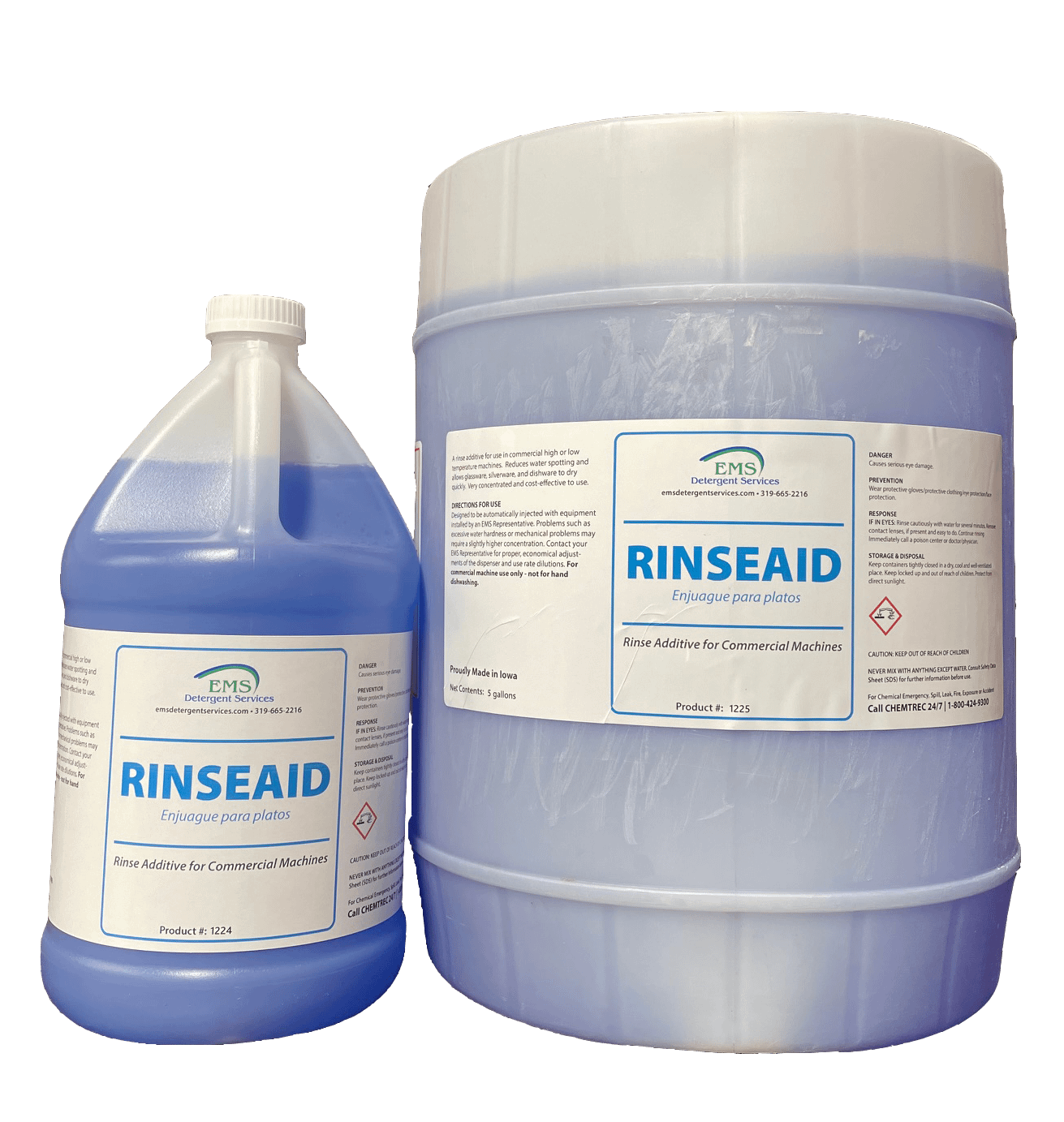 Liquid Rinse Additive Premium Rinseaid: Commercial Dishwasher Rinse Additive for Spot-Free ...