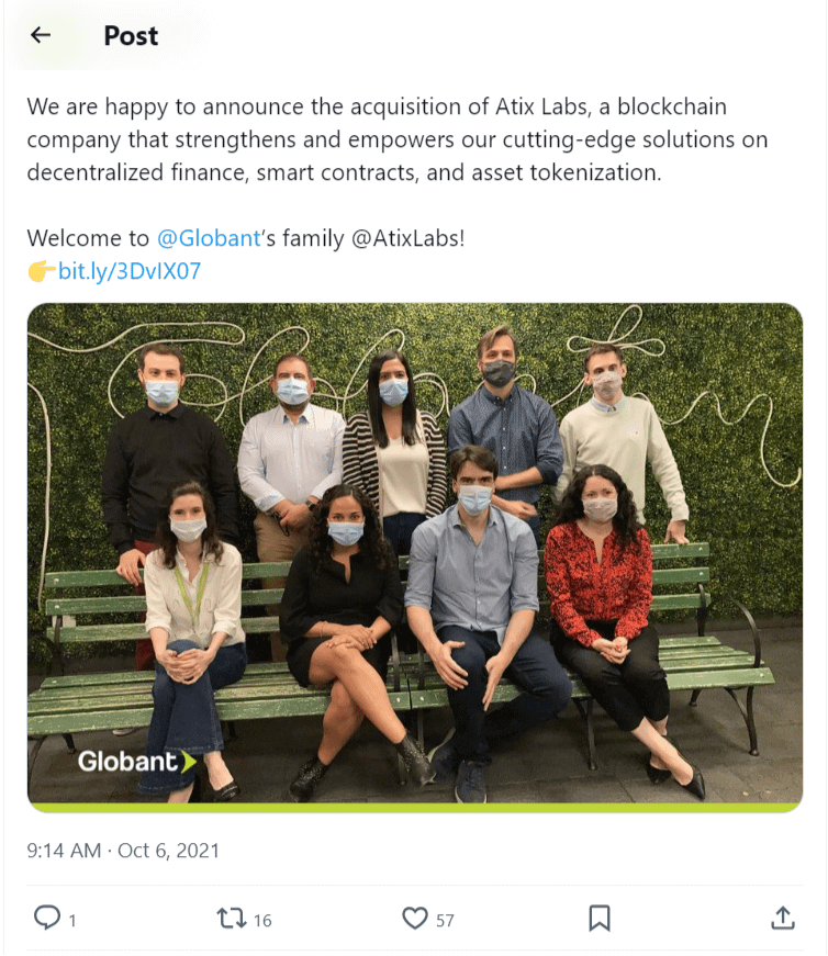 globant acquisition atixlabs